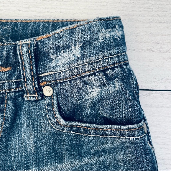 !It Jeans Girls Distressed Denim Shorts Size 5 - Picture 3 of 8